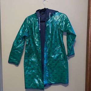 Vintage rain coat. Reversible with whales.